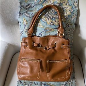 COLE HAAN PEBBLED LEATHER HANDBAG  EUC 😉